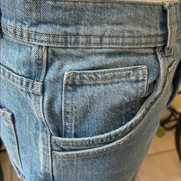 We The Free Piper Mid Rise Blue Wash Crop Wide Leg Relaxed Fit Jeans Size 27 - Picture 9 of 16